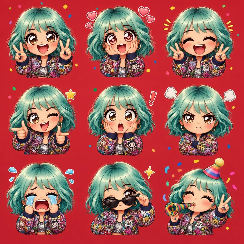 Chibi-Emoji-Sticker mit ChatGPT