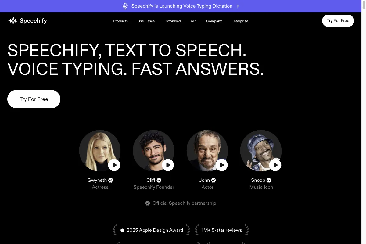 Die Reader-App Speechify, die Webseiten, PDFs und Dokumente vorliest