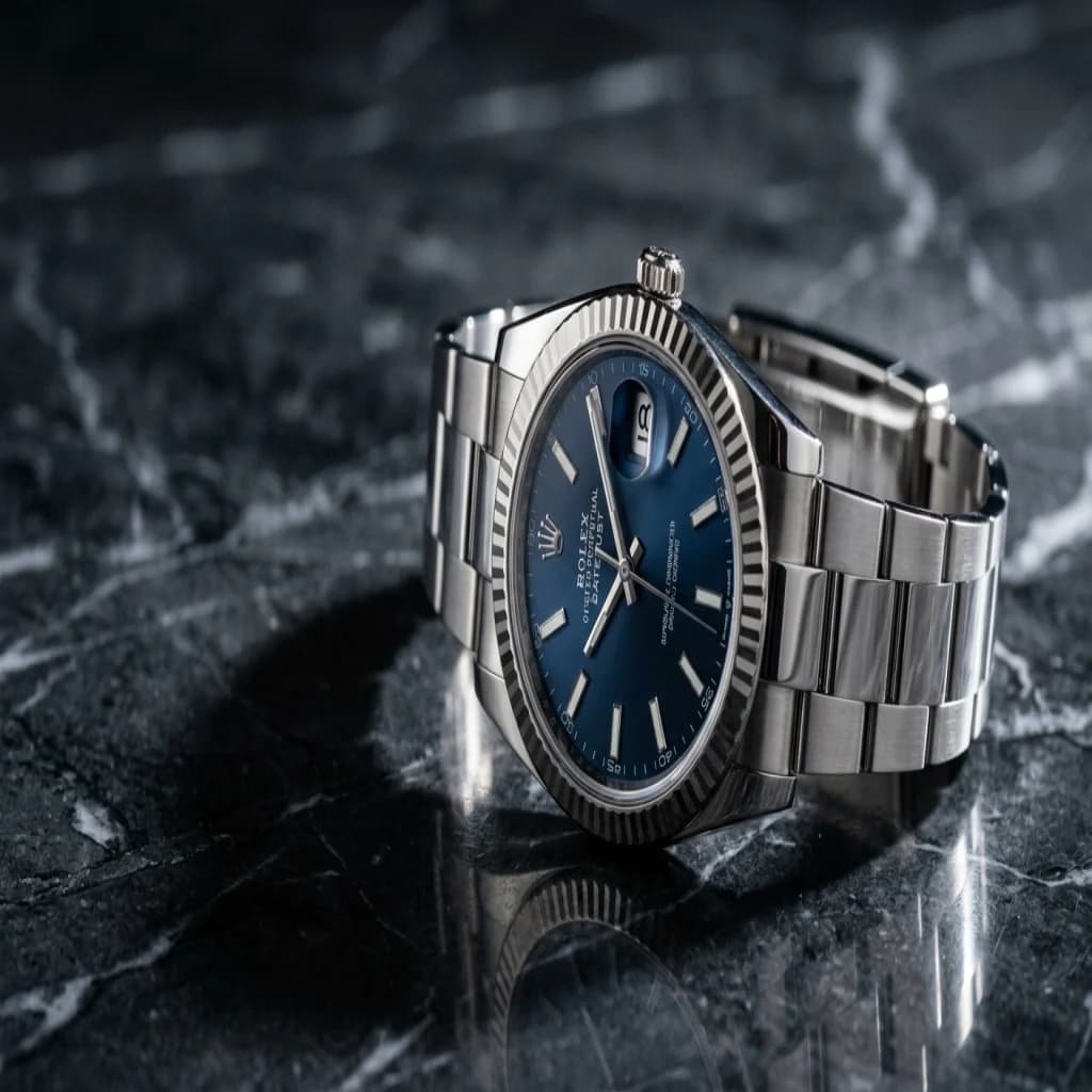 Nano Banana 2 Luxus-Uhr Produktfoto