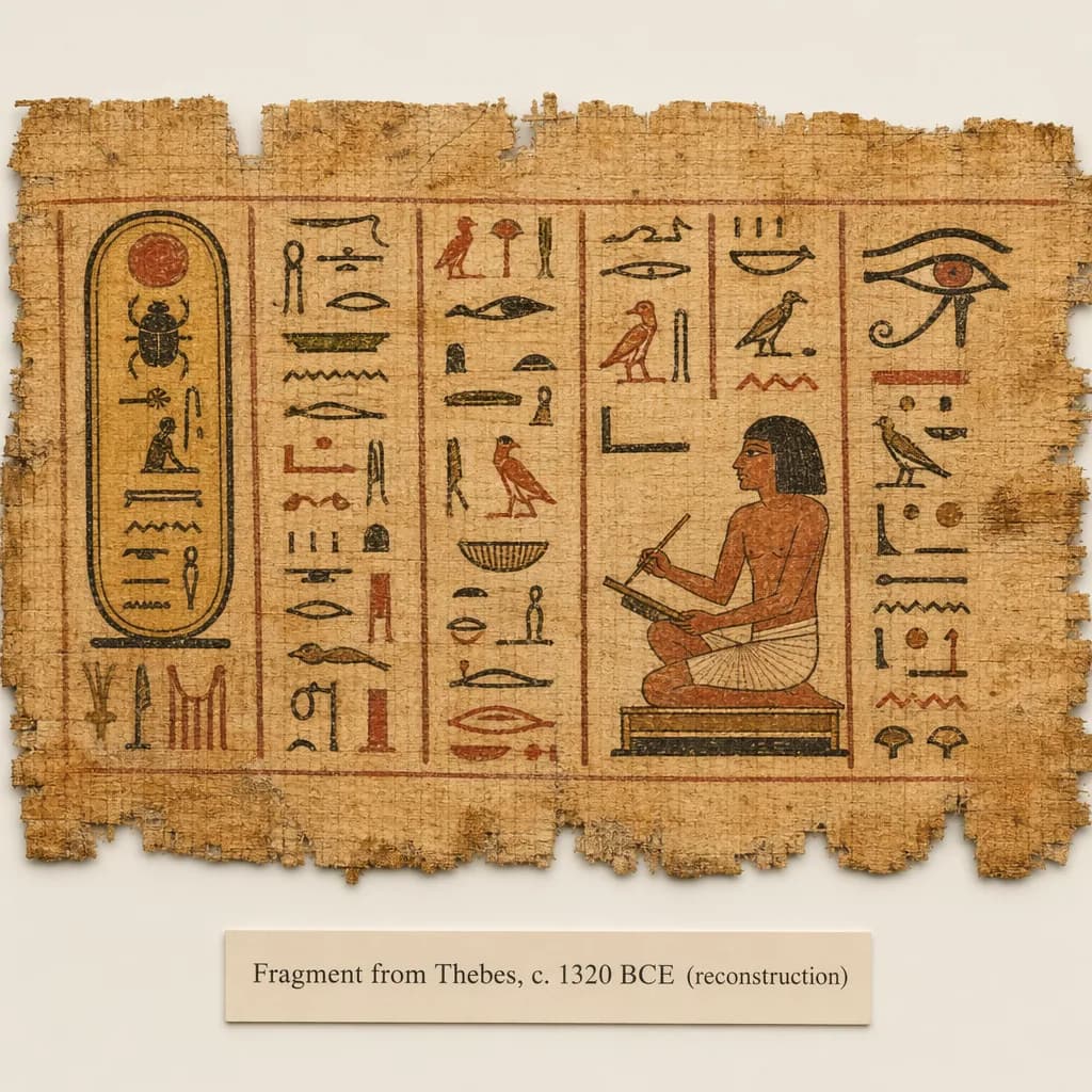 Ägyptischer Papyrus-Rekonstruktion