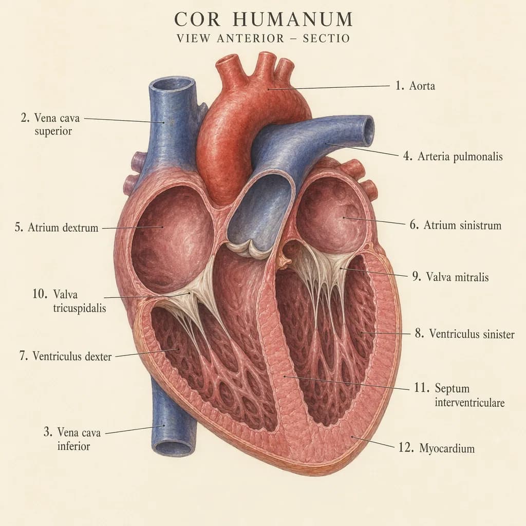 Anatomie des menschlichen Herzens