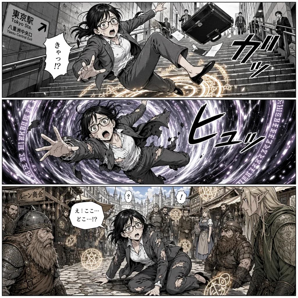 Isekai-Manga: Portal-Moment
