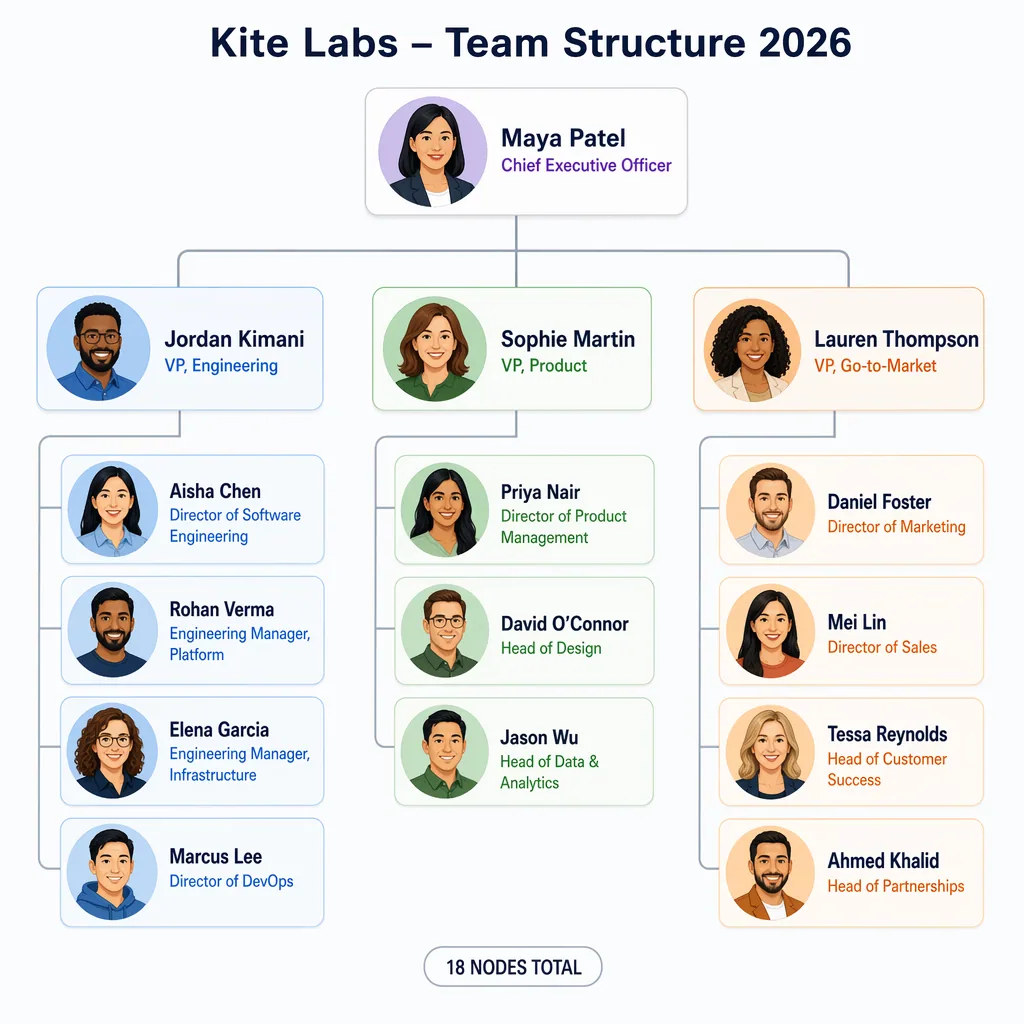 Startup-Organigramm