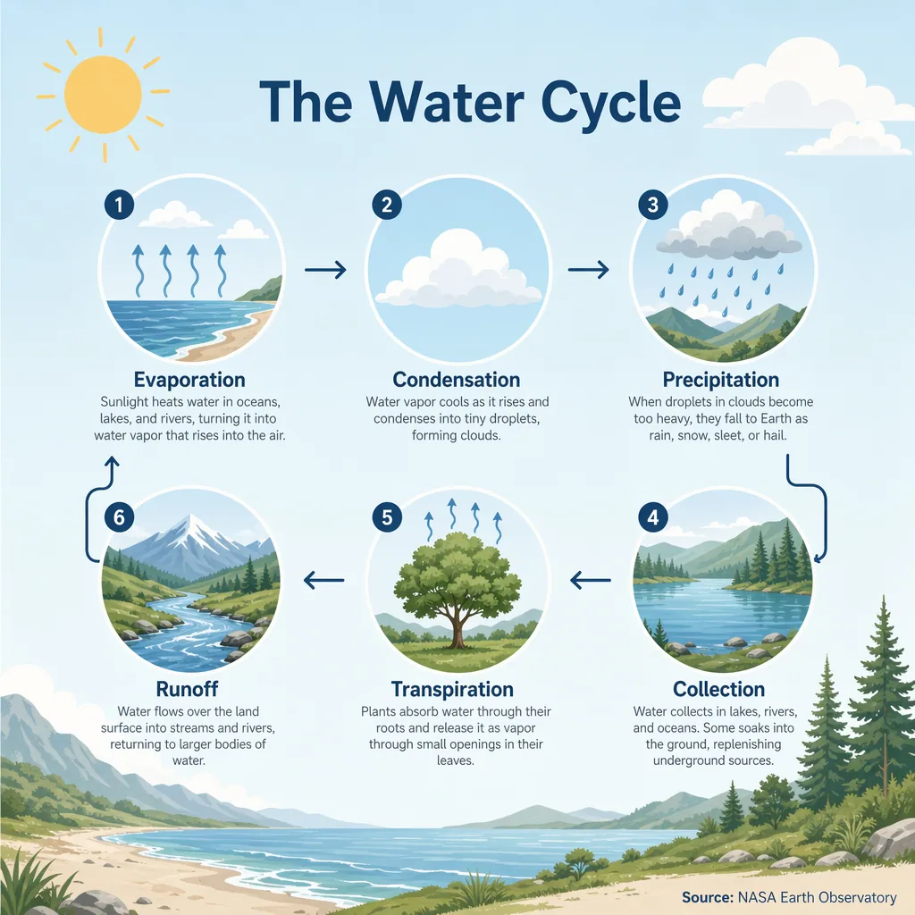 Wasserkreislauf-Infografik
