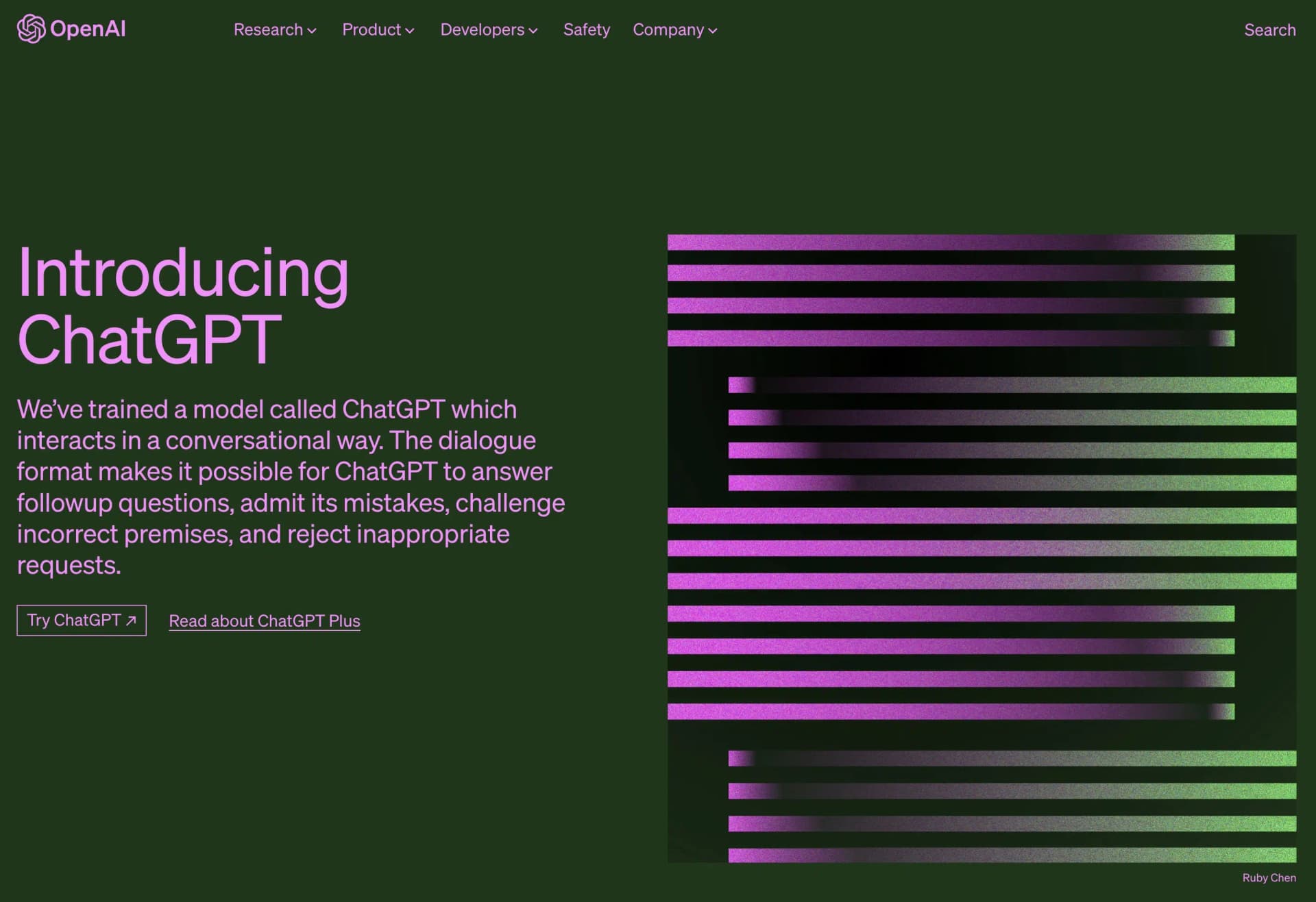 OpenAI ChatGPT interface