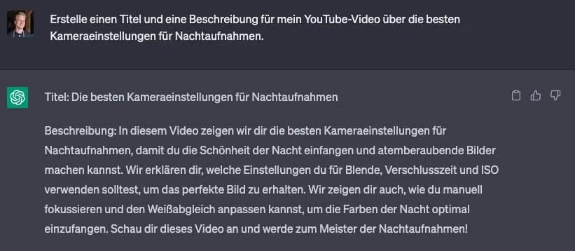 ChatGPT YouTube titles